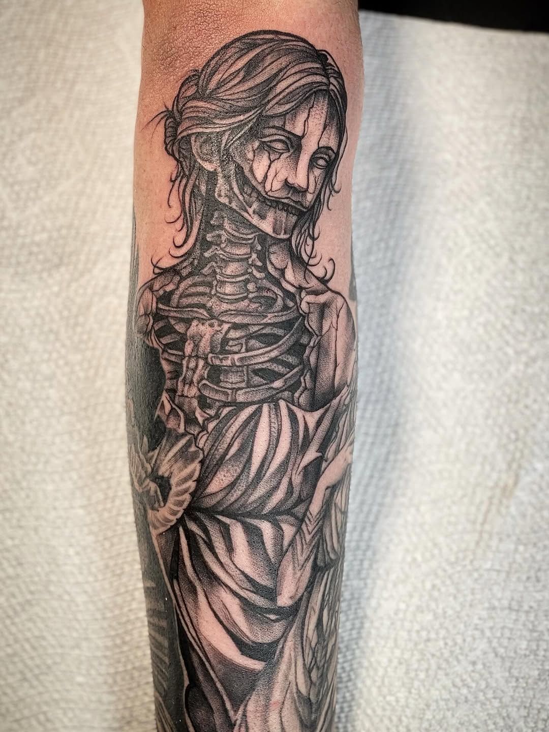 Tattoo by @chriskleeartist — dark_realism