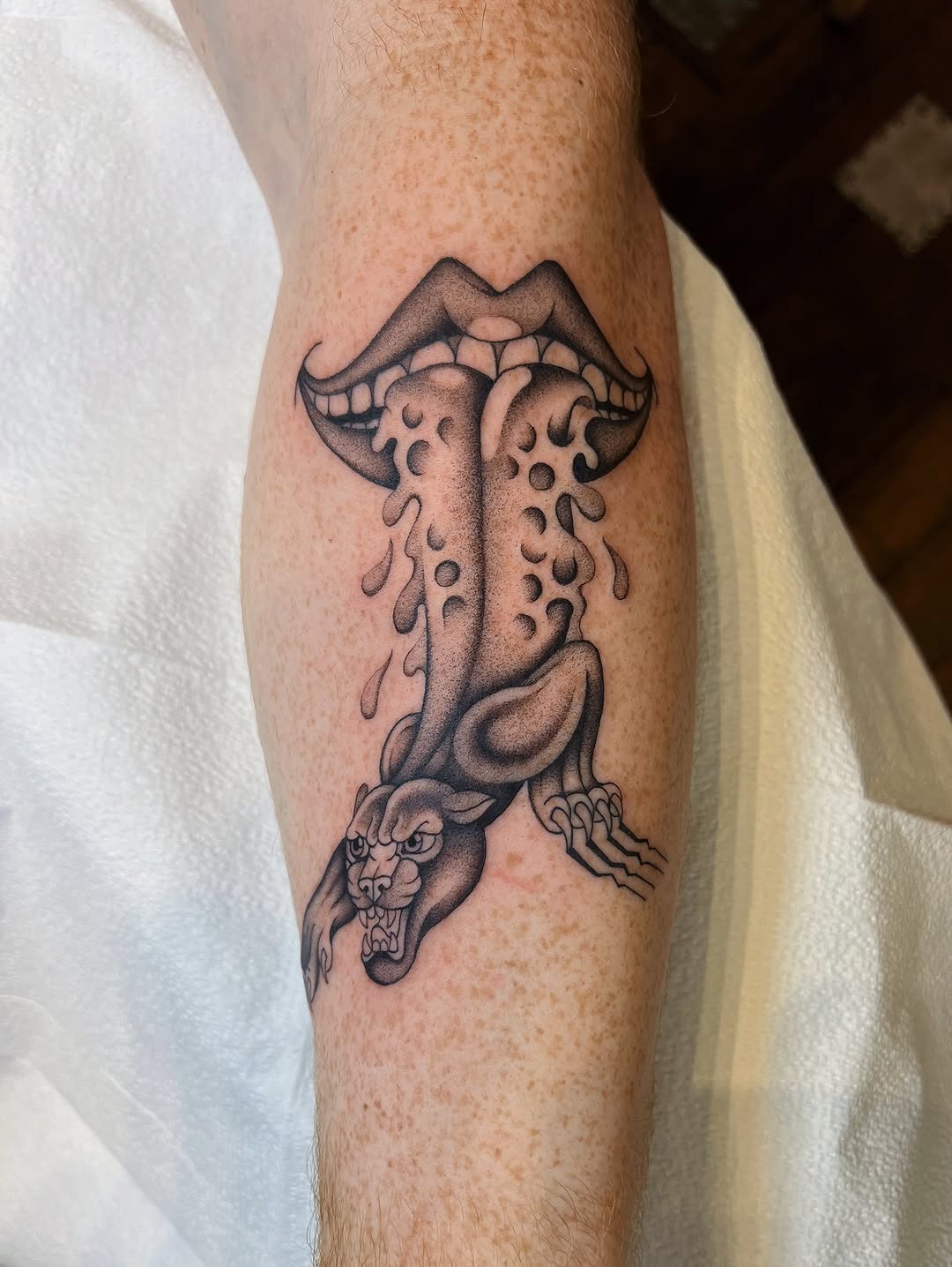 Tattoo by @mickeyycarlisle — black_and_grey, surrealism
