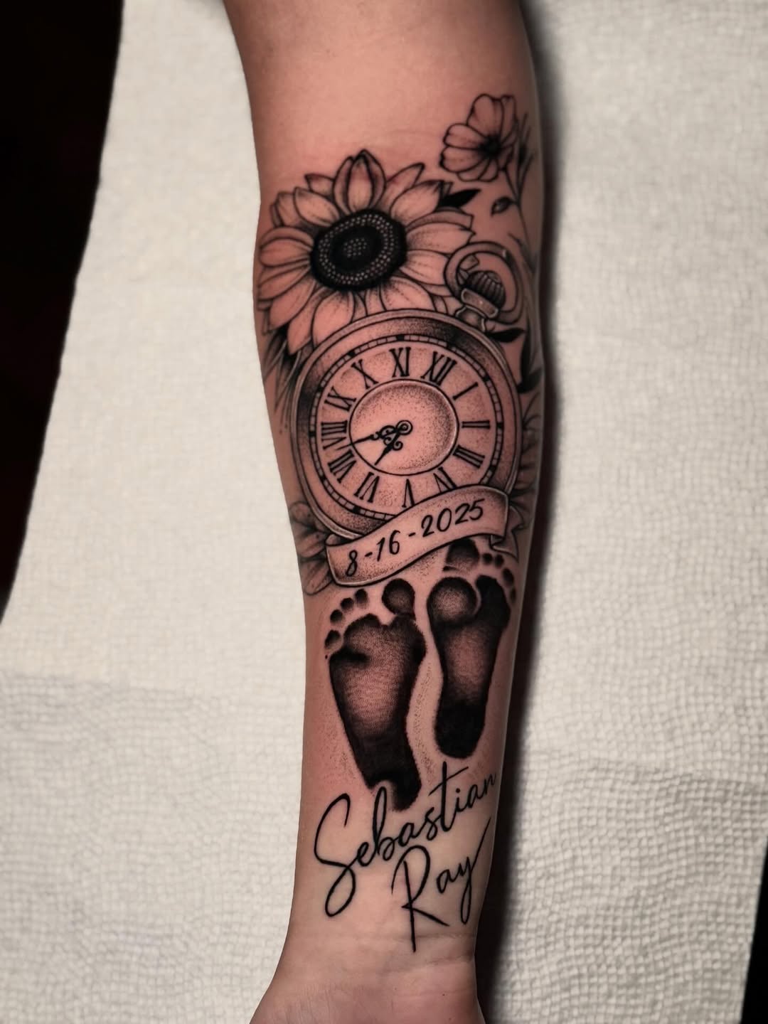 Tattoo by @howler.tattoos โ realism, lettering_script