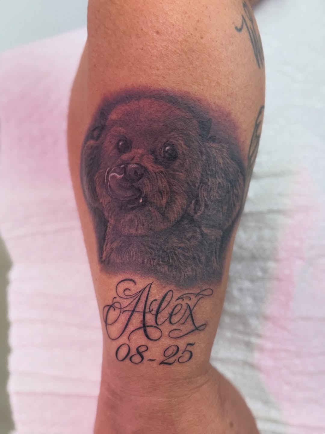 Tattoo by @tonitakaaa — realism, lettering_script