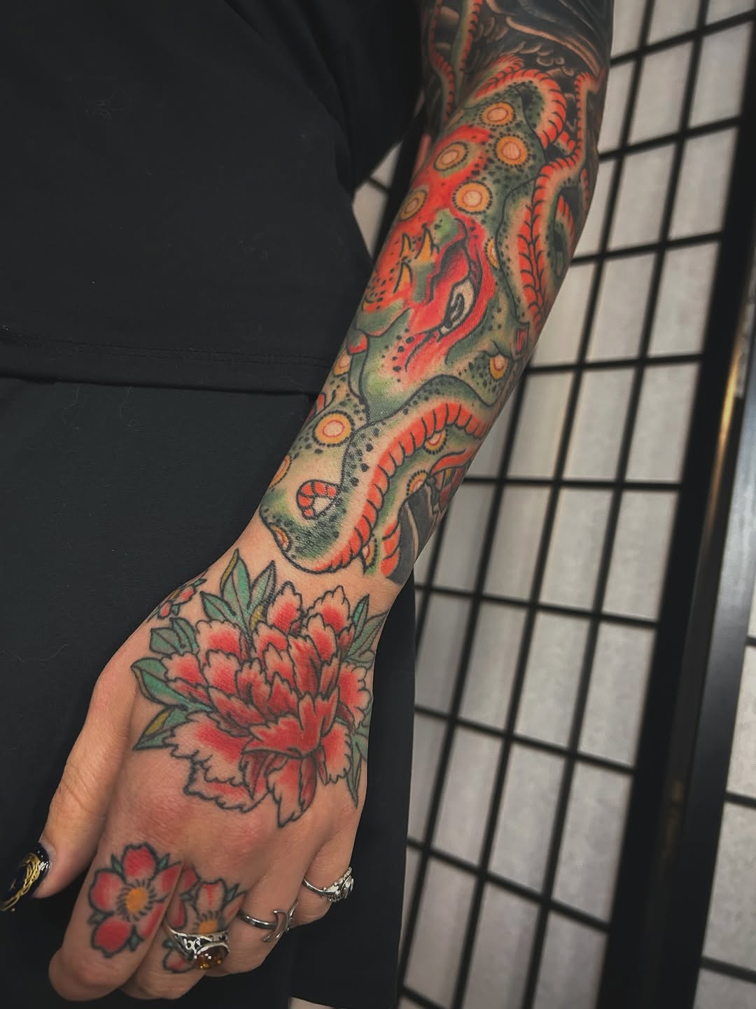 Tattoo by @iandclxvi — japanese_irezumi, american_traditional