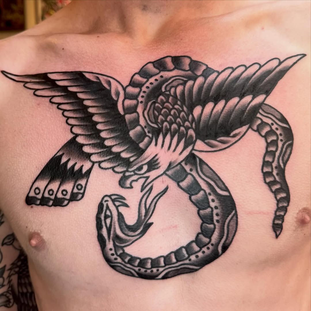 Tattoo by @elibernaltattoo — american_traditional, blackwork