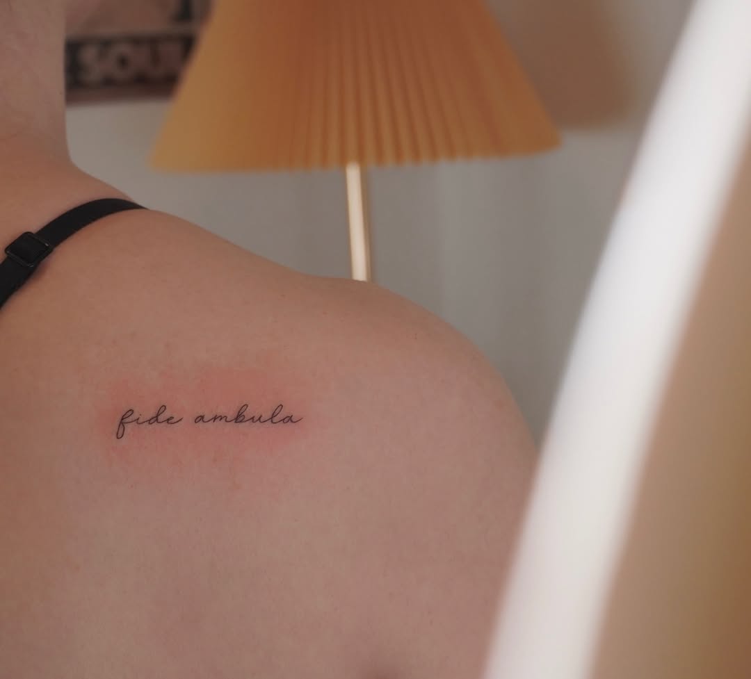 Tattoo by @sunchild_tattoo — fine_line, lettering_script