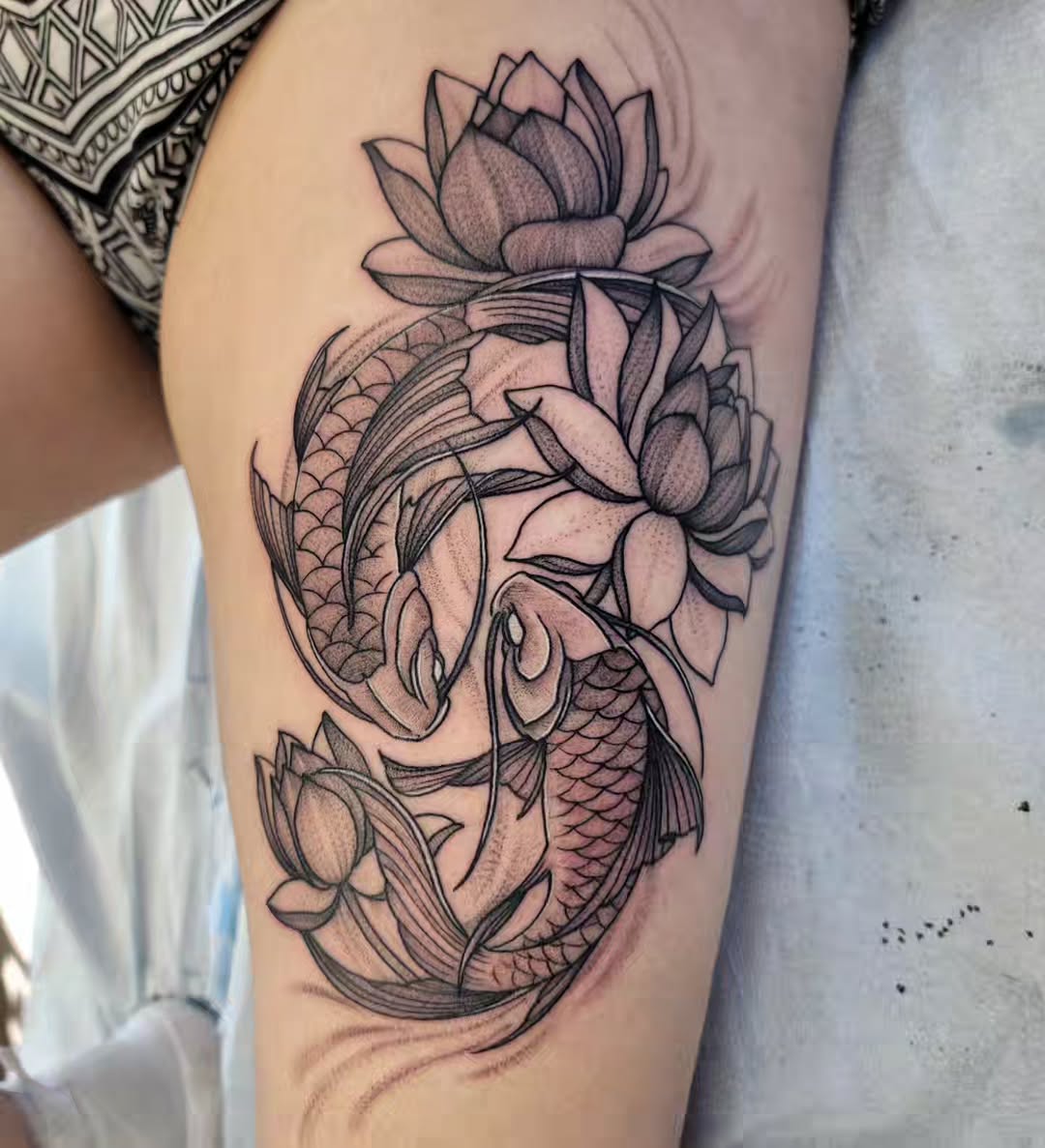 Tattoo by @tattooschmutz โ illustrative, black_and_grey