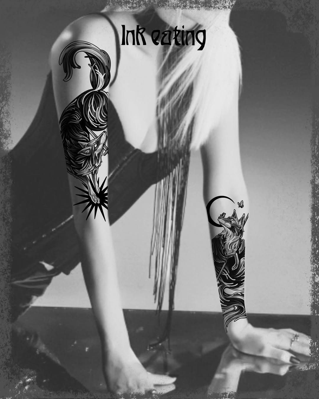 Tattoo by @ink_eating — black_and_grey, dark_realism