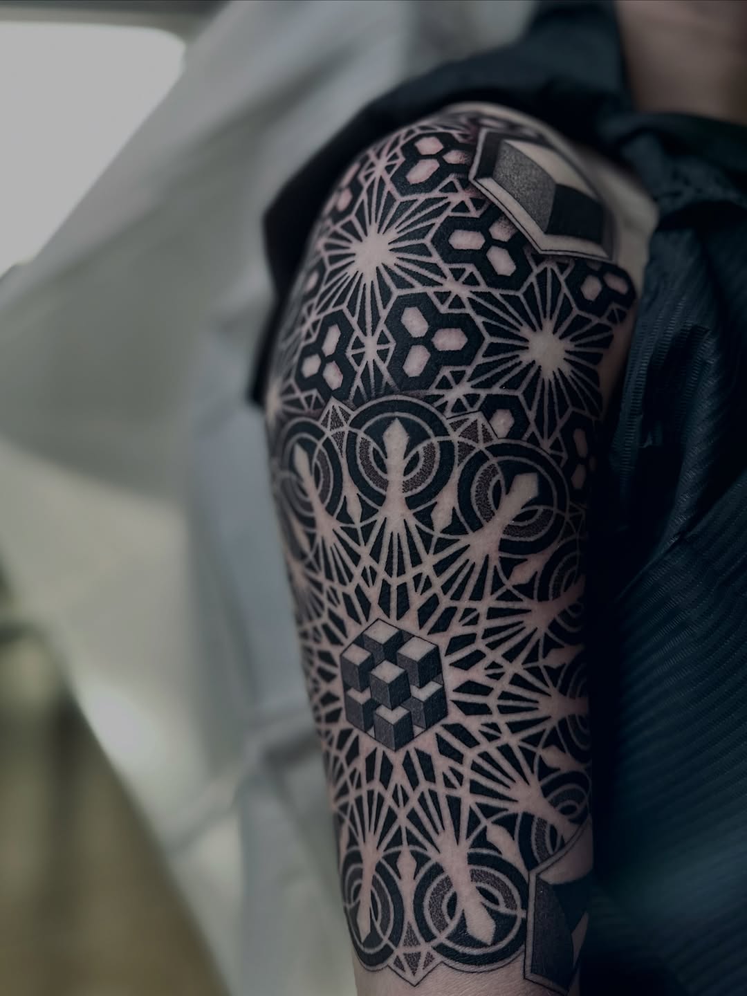 Tattoo by @justinryanxom — geometric, blackwork