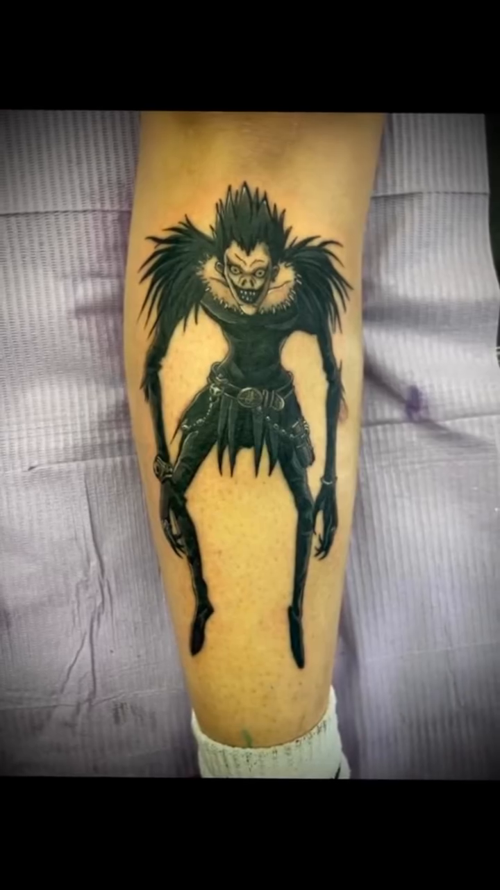 Tattoo by @king_christhian — anime, blackwork