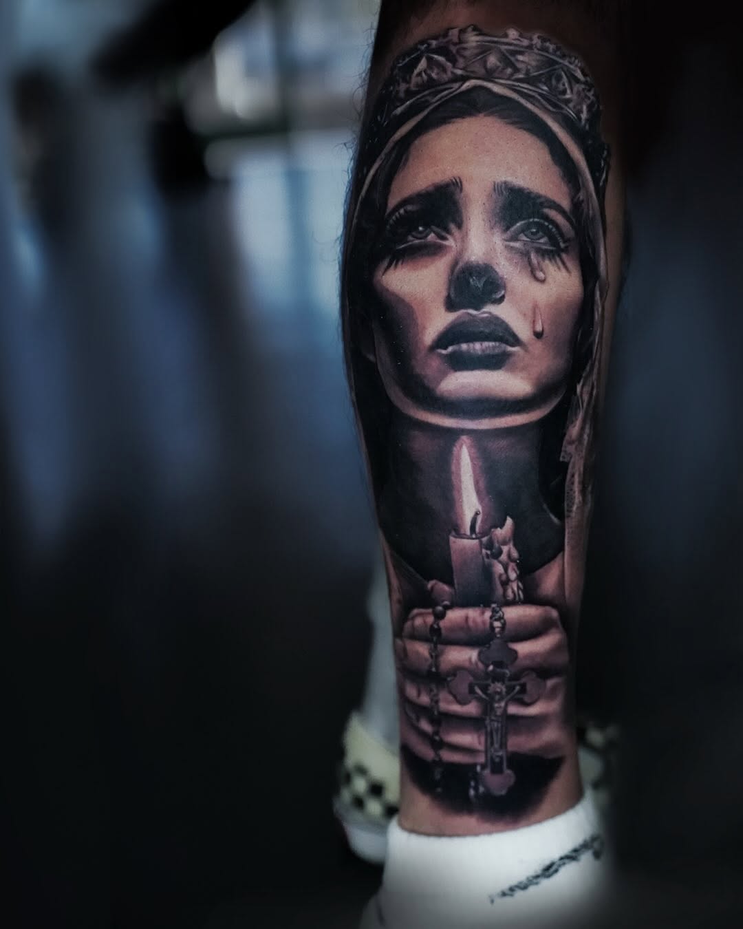 Tattoo by @nonametattoolv — realism, black_and_grey
