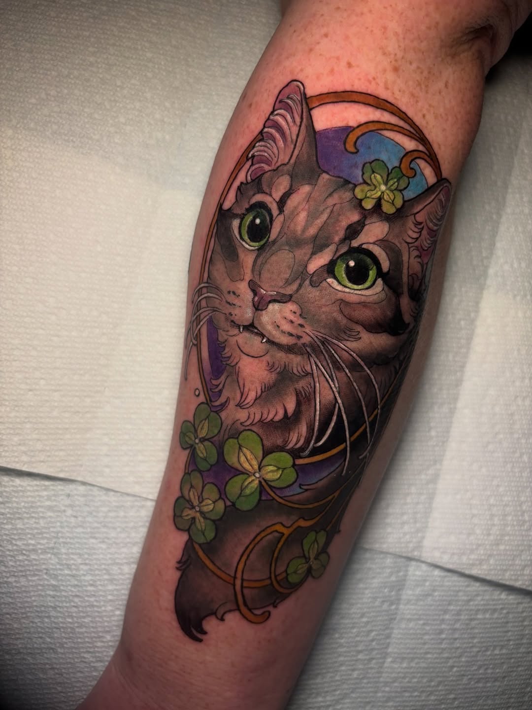 Tattoo by @whitewolfink — realism, neo_traditional