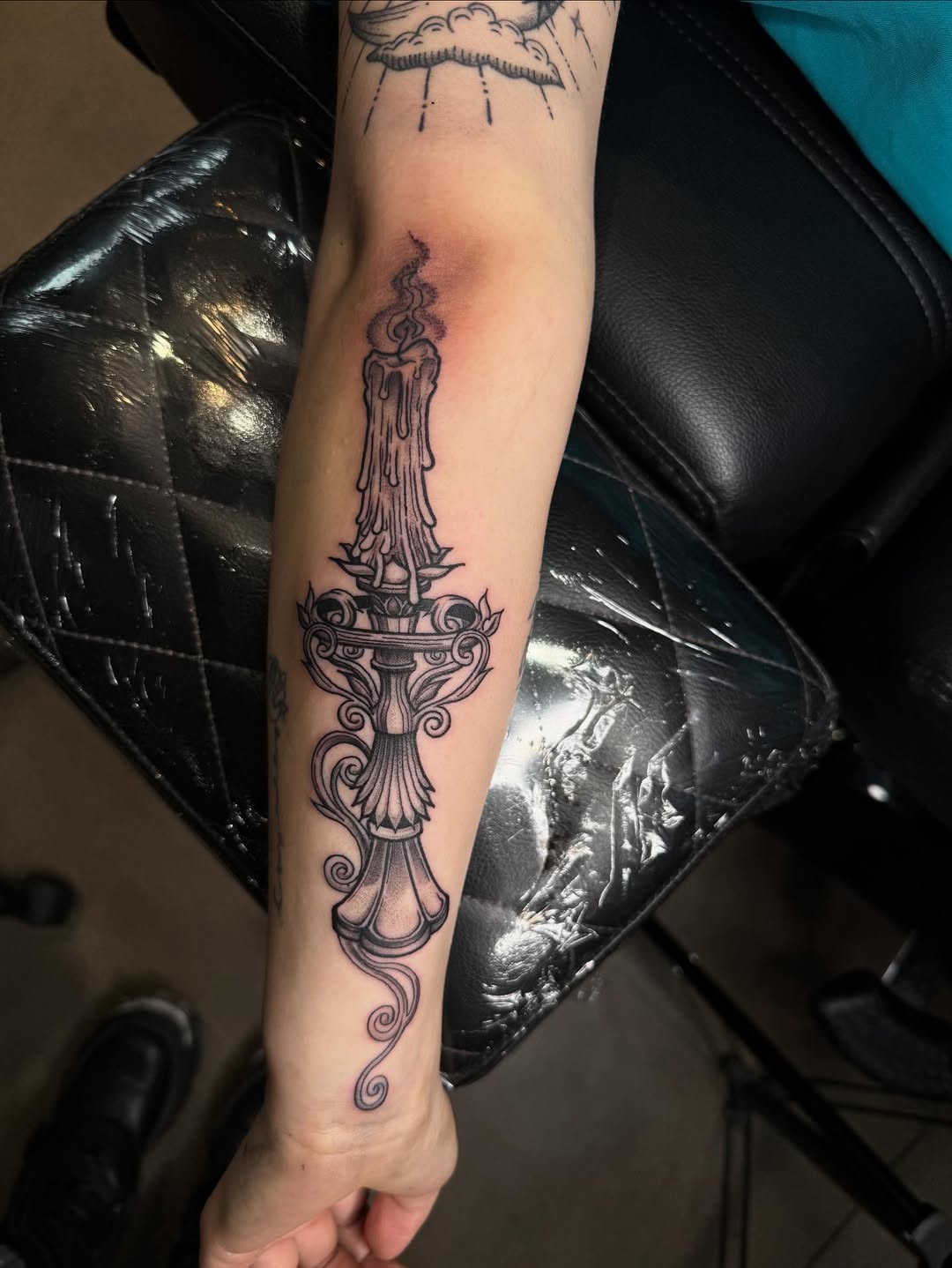 Tattoo by @tatsbychloe — illustrative, black_and_grey