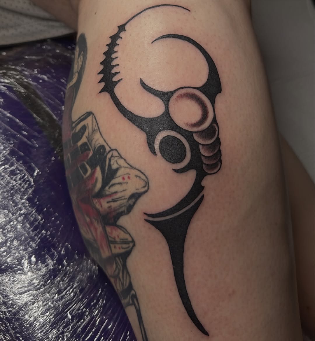 Tattoo by @purplesticky — blackwork, tribal