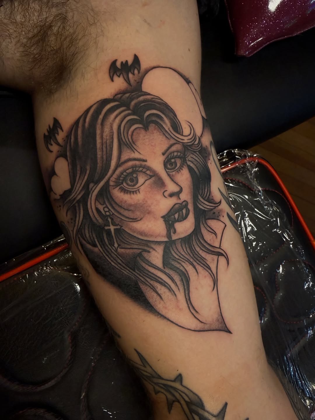 Tattoo by @sadgirltx — american_traditional, illustrative