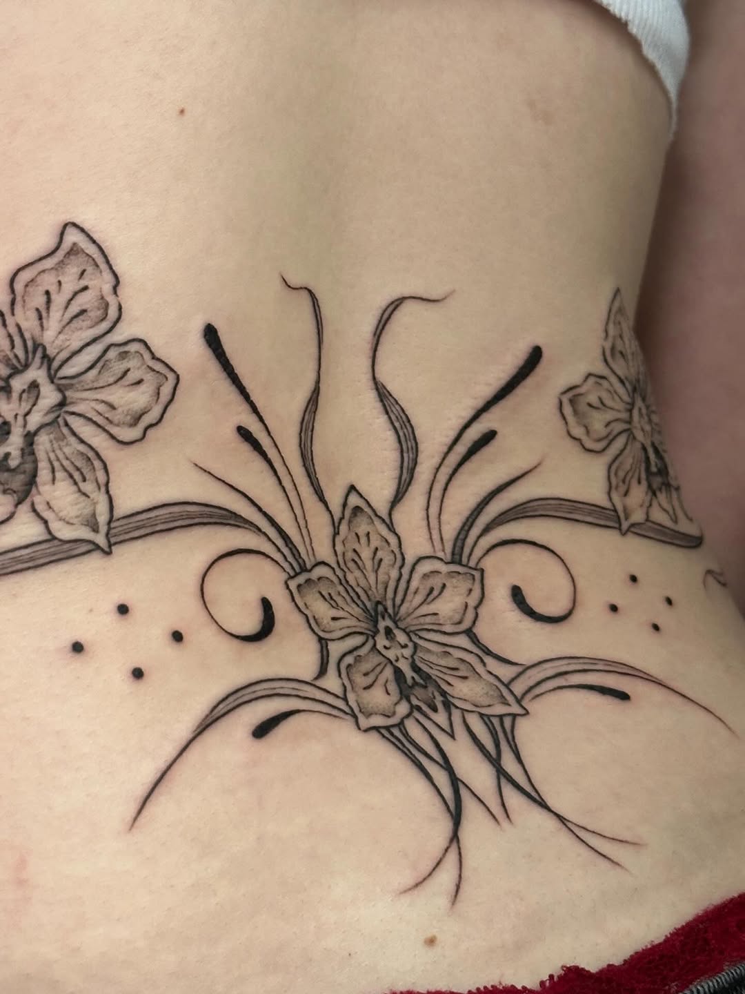 Tattoo by @honeylucktattoo — illustrative, black_and_grey