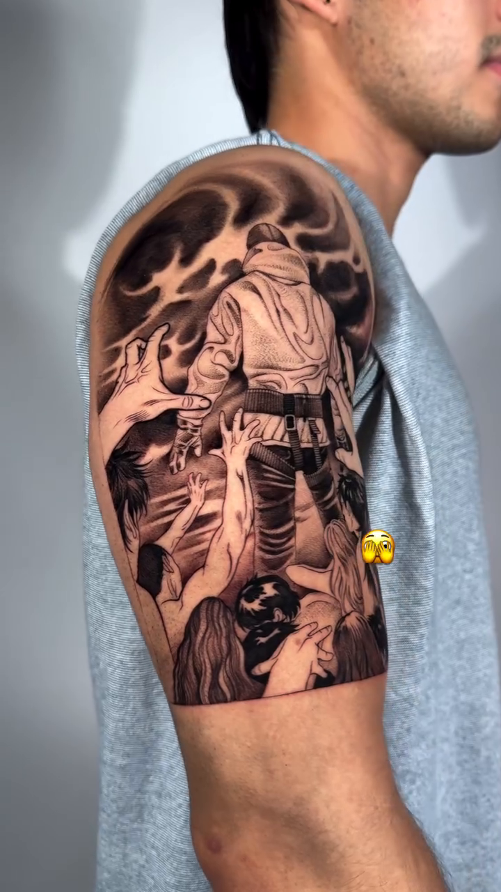 Tattoo by @tattoos.bydahlia โ realism, black_and_grey