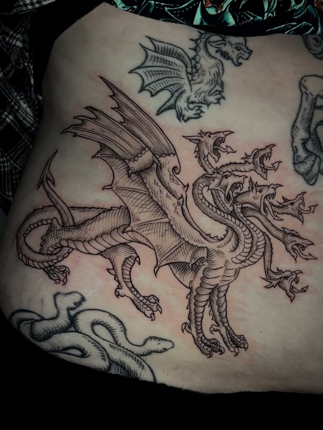 Tattoo by @maribeth.tattoo — illustrative, black_and_grey