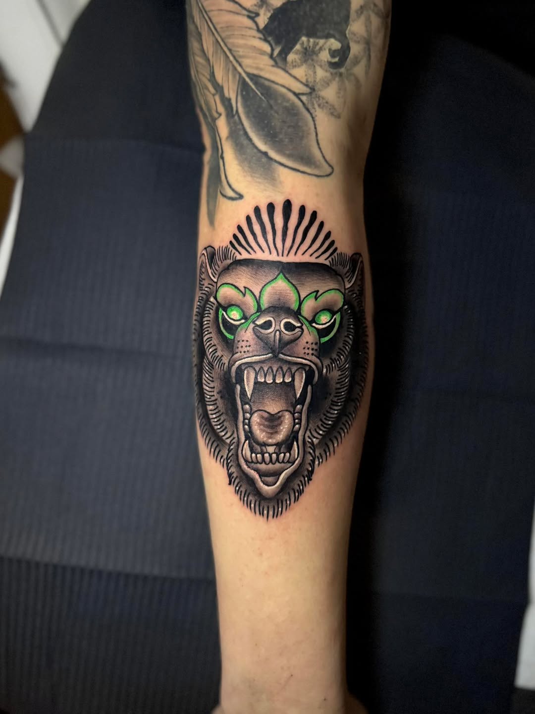 Tattoo by @coreybaileyart — black_and_grey