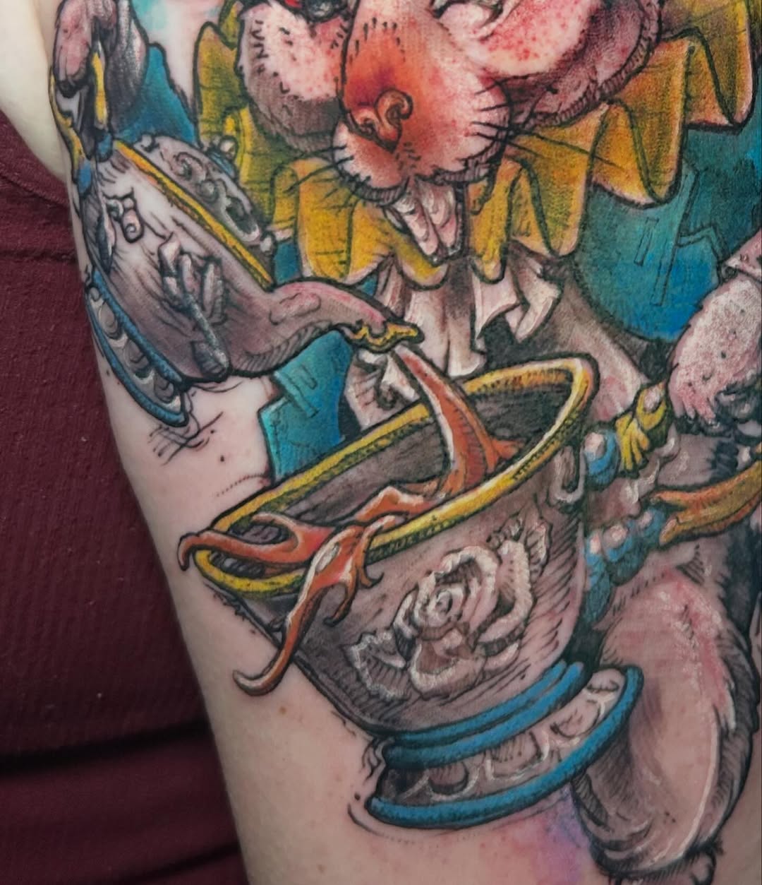 Tattoo by @jon_f_n_story — illustrative, new_school