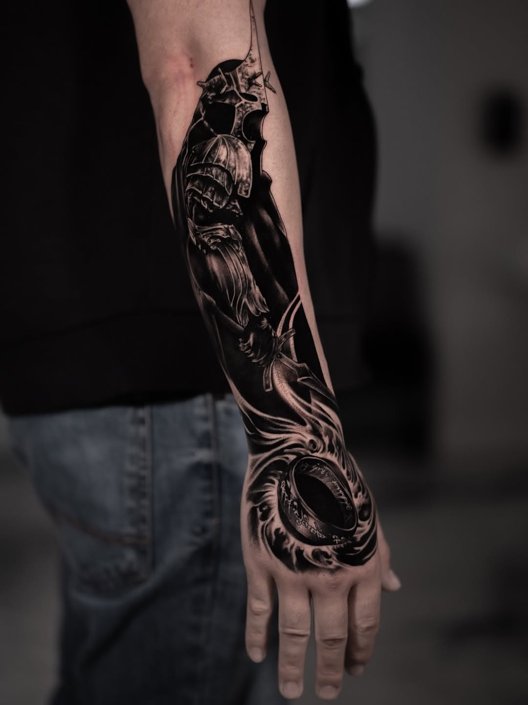 Tattoo by @andretattoostx โ realism, black_and_grey