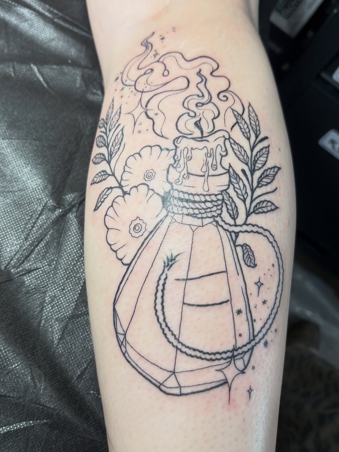 Tattoo by @inkdbyliz — illustrative, black_and_grey