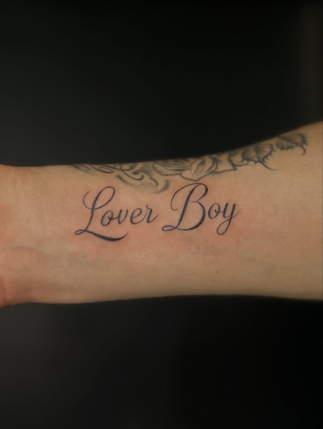 Tattoo by @hawkins.mirrandaa — lettering_script, fine_line