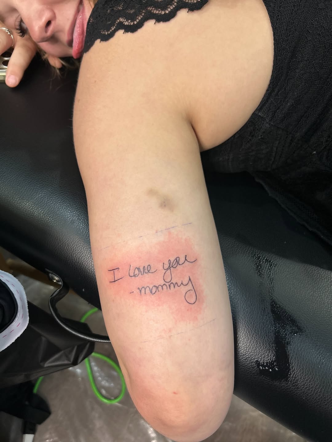 Tattoo by @hawkins.mirrandaa — lettering_script, fine_line