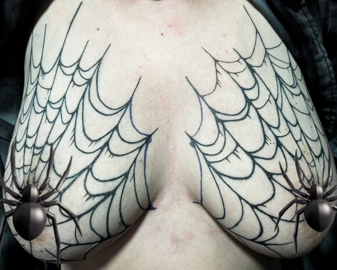 Tattoo by @poked.protein — blackwork