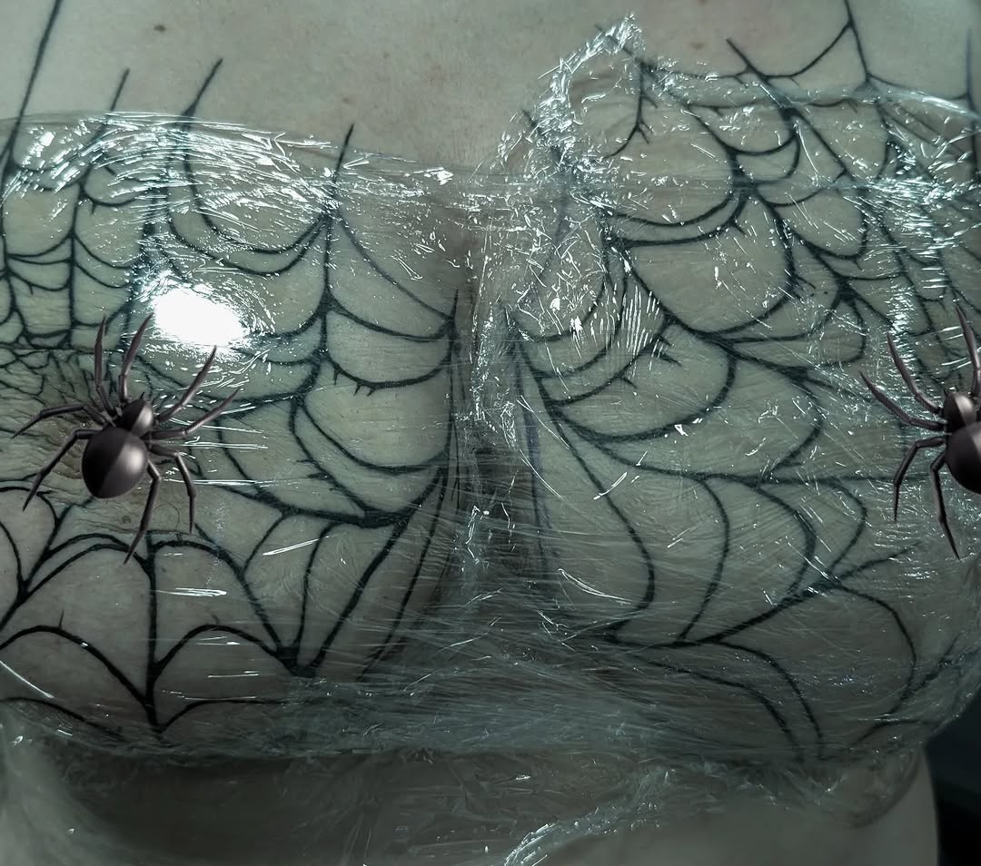 Tattoo by @poked.protein — blackwork