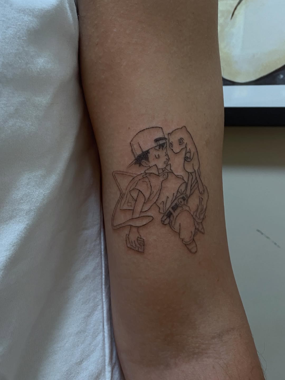 Tattoo by @titsfortatt — anime, fine_line