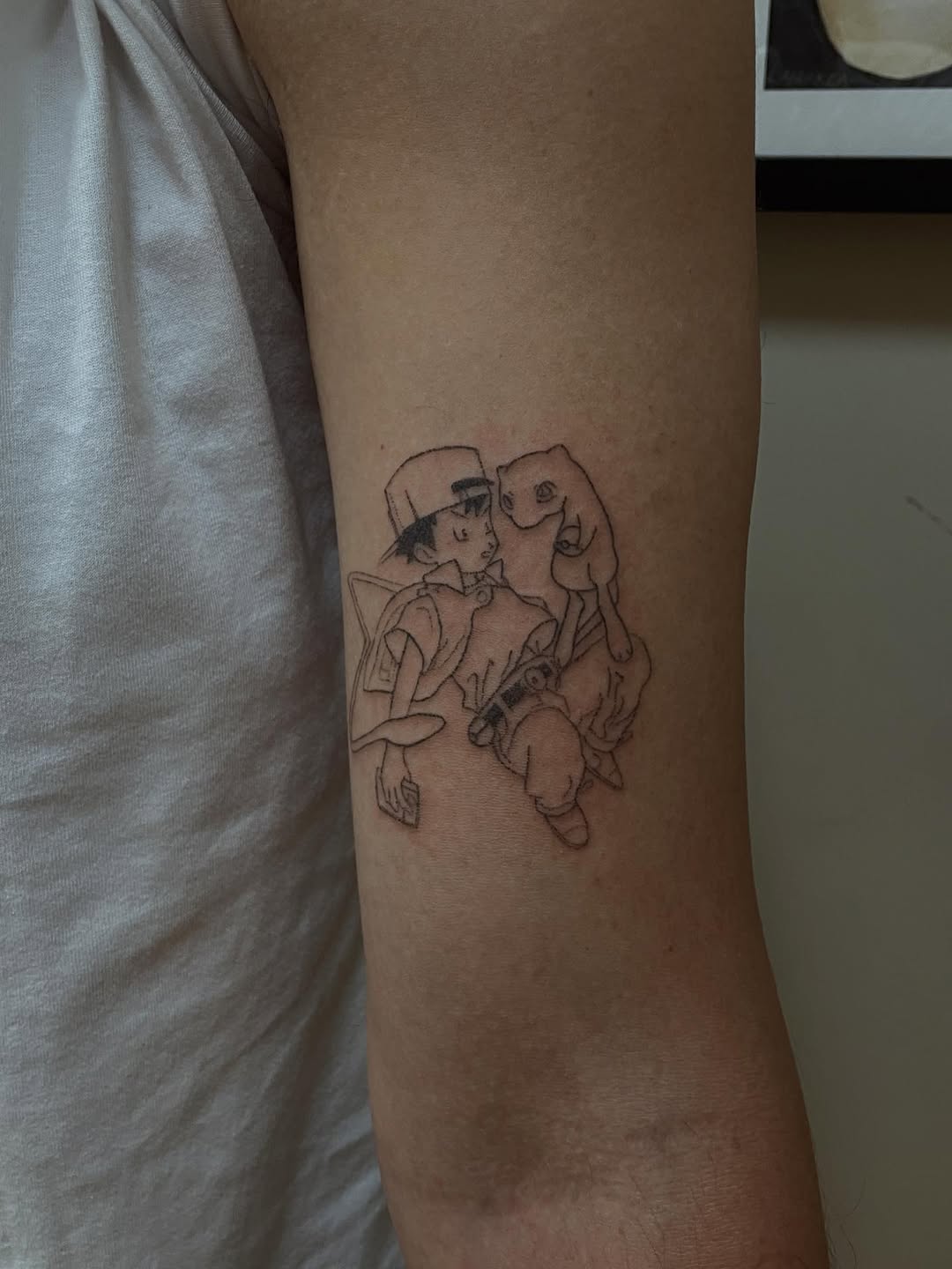Tattoo by @titsfortatt — anime, fine_line