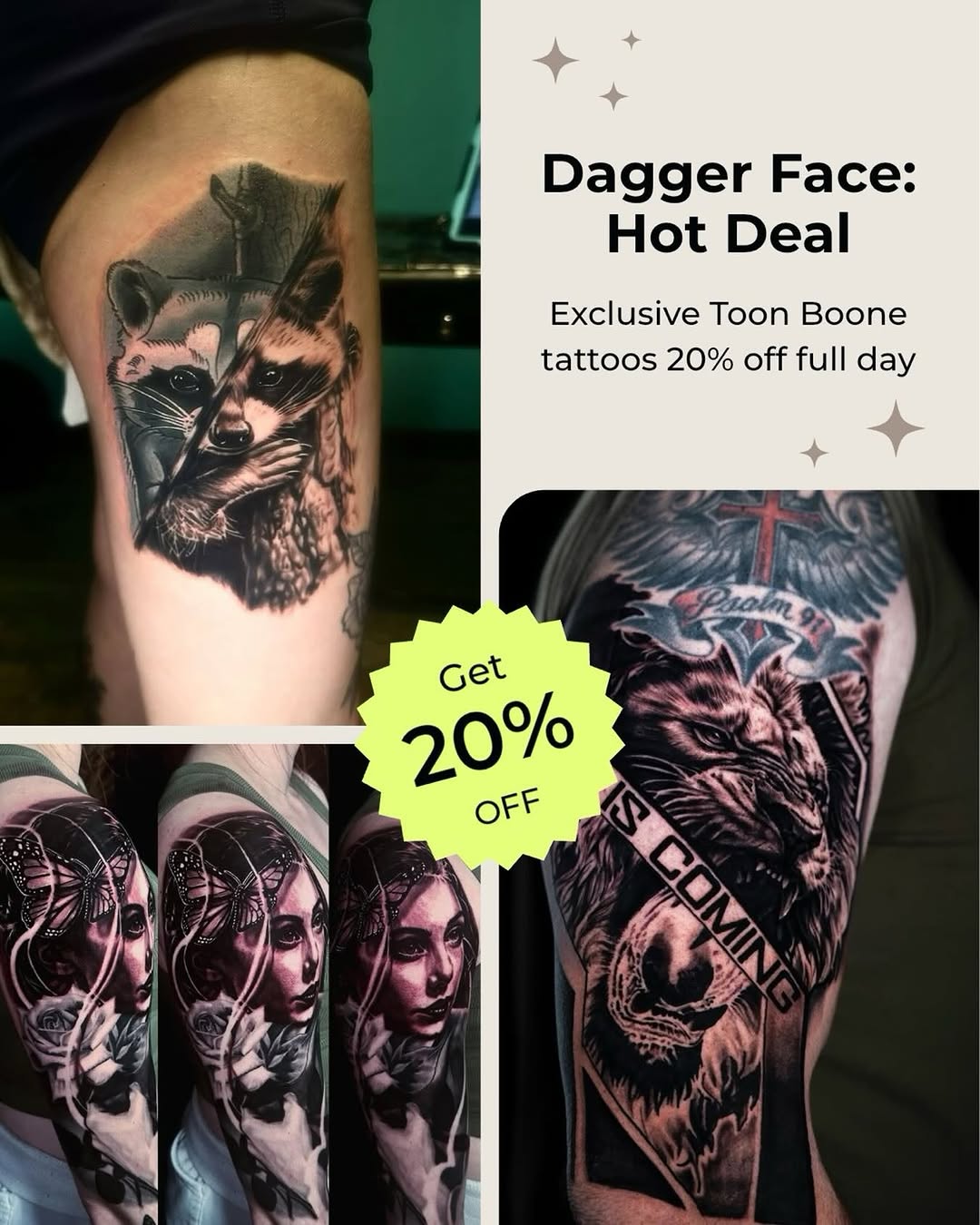 Tattoo by @daggerface_toon — realism, black_and_grey