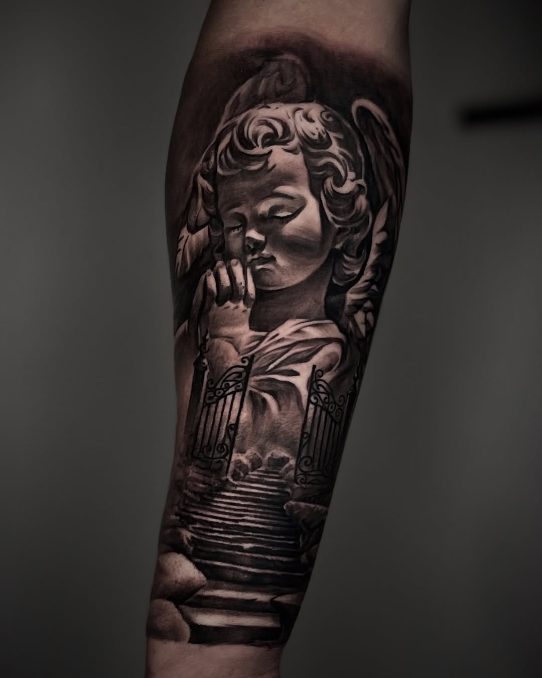 Tattoo by @sim_camillonitattoos โ realism, black_and_grey