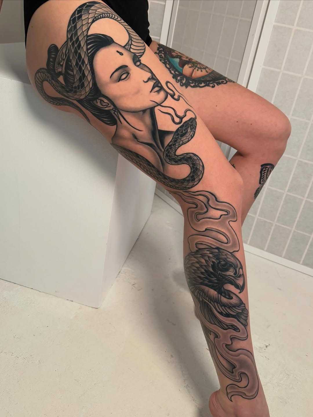 Tattoo by @henrytattoos — black_and_grey, realism