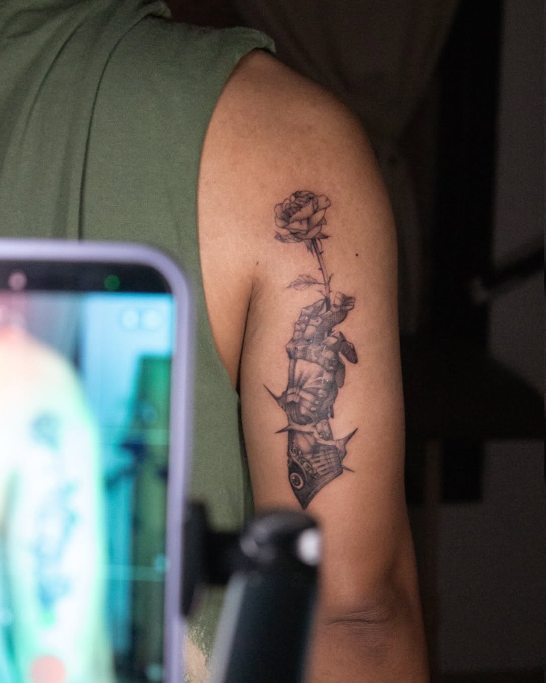 Tattoo by @11j.tatt — realism, black_and_grey