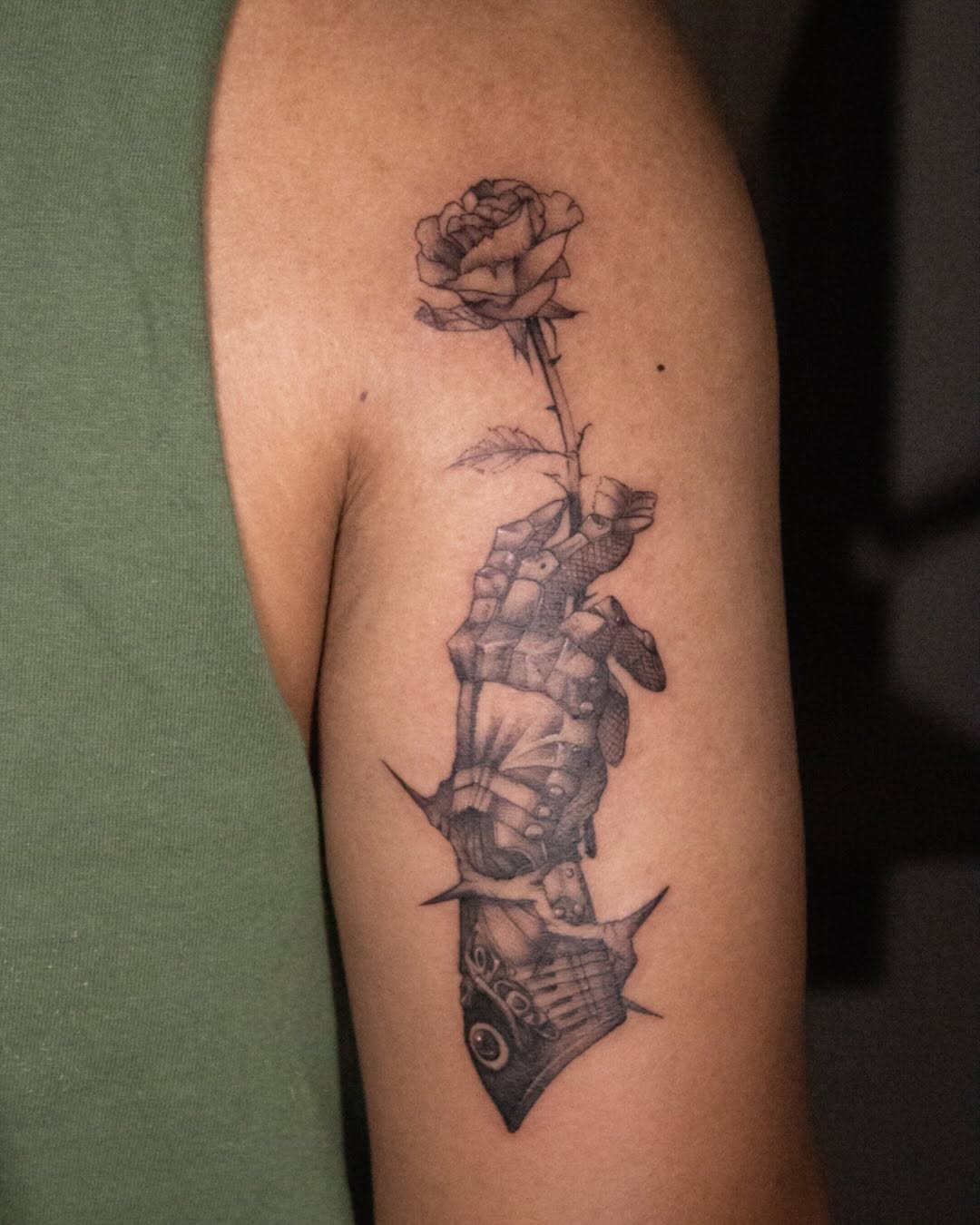 Tattoo by @11j.tatt — realism, black_and_grey