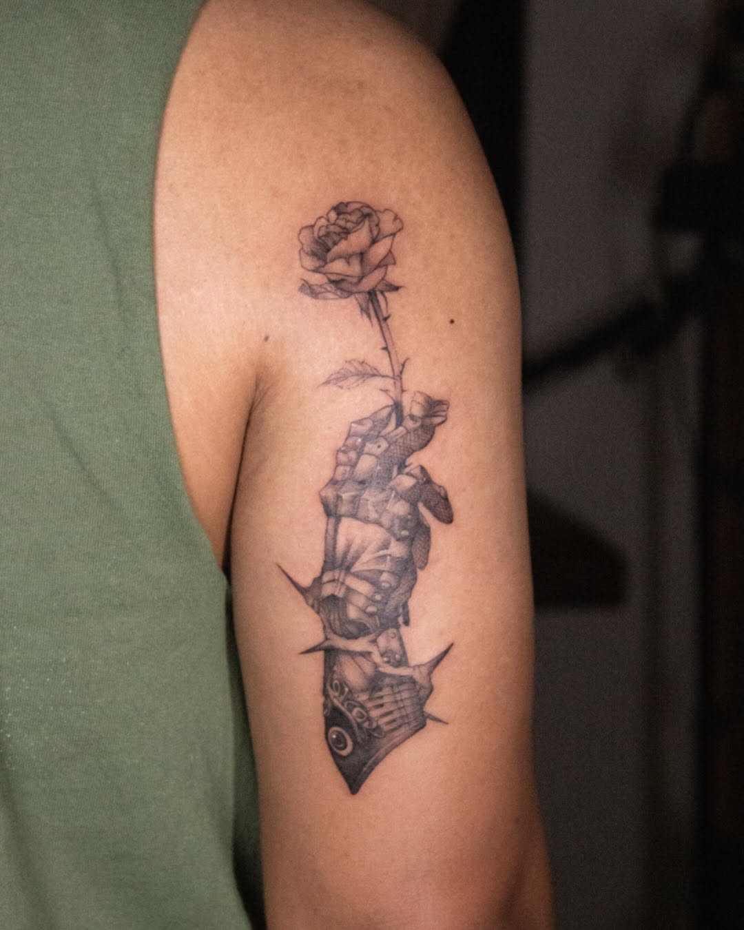 Tattoo by @11j.tatt — realism, black_and_grey