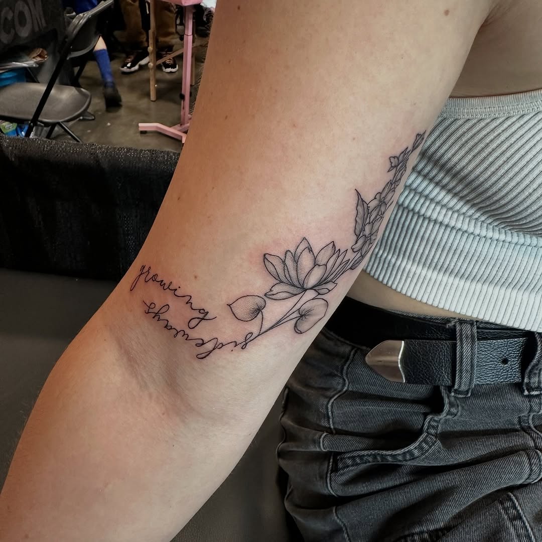 Tattoo by @cookie.inkz — fine_line, lettering_script