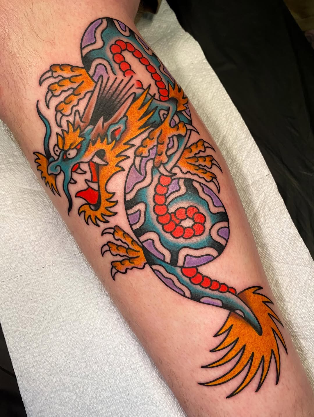 Tattoo by @tattoosbybraddock — japanese_irezumi, american_traditional