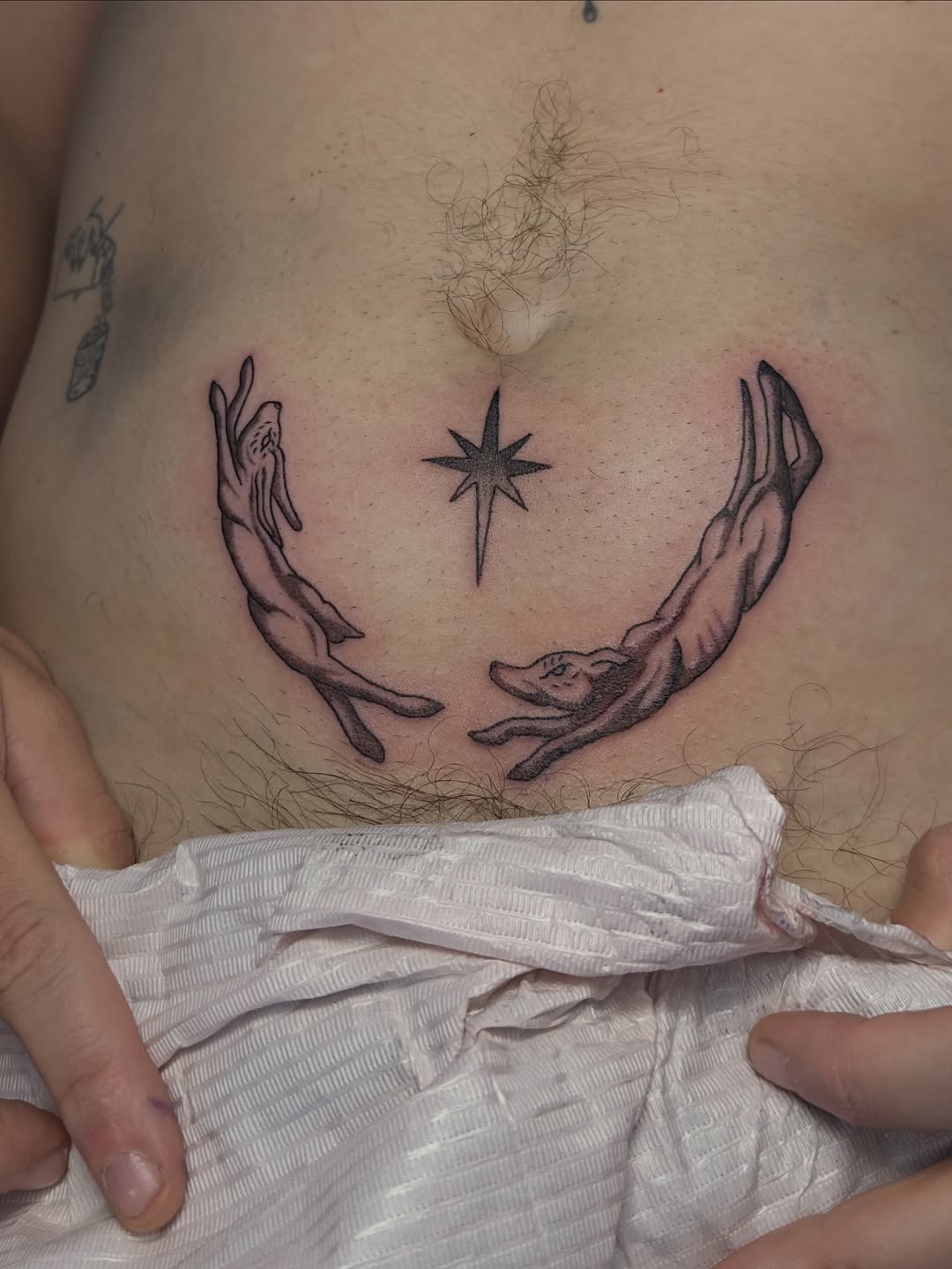 Tattoo by @dairyfree.milf — fine_line, black_and_grey