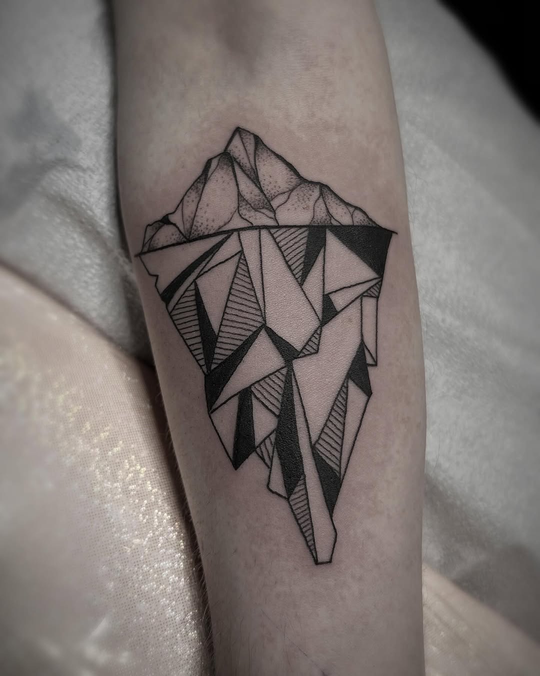 Tattoo by @morgandanatattoos — geometric, black_and_grey