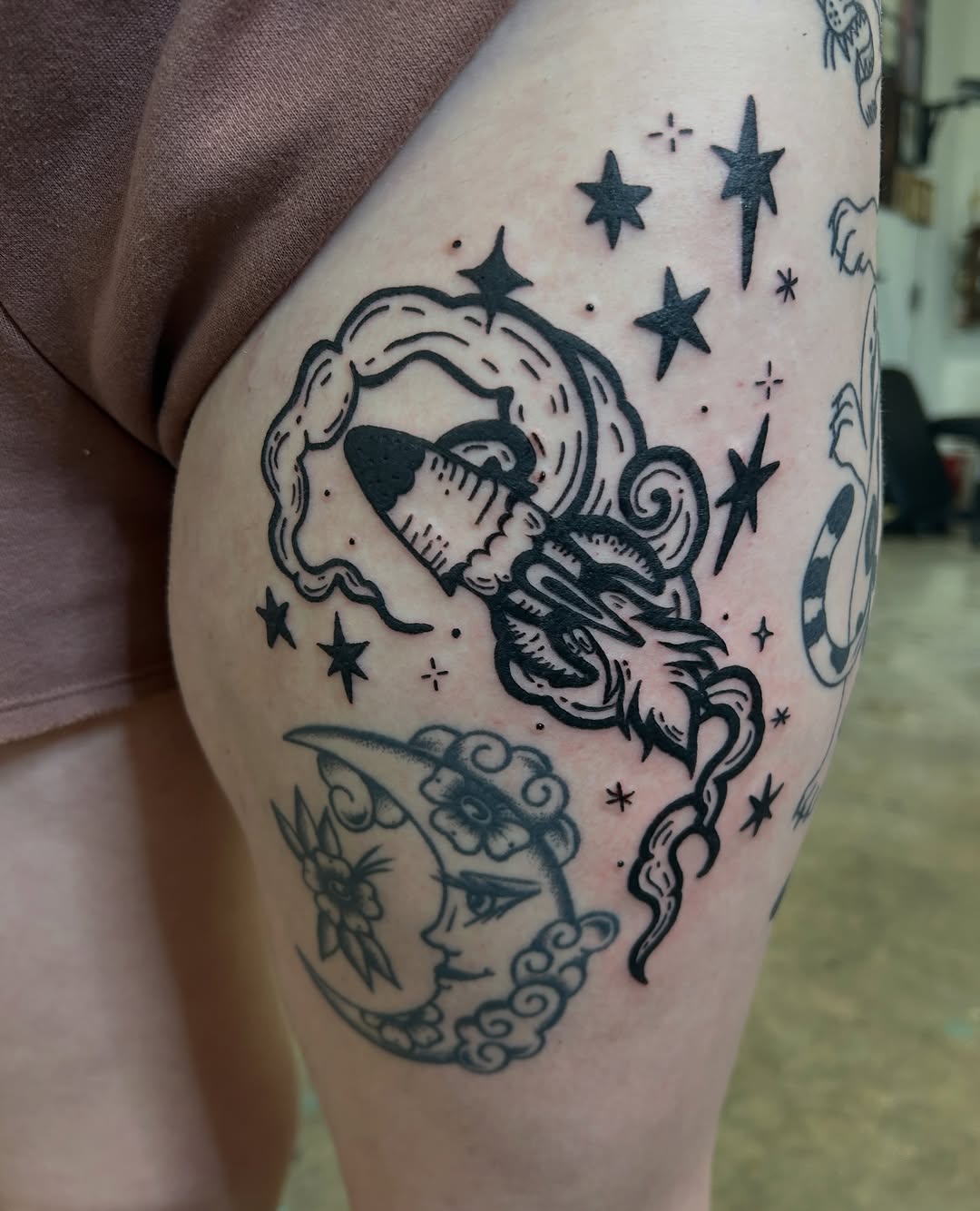 Tattoo by @honeybunnympls — american_traditional, illustrative