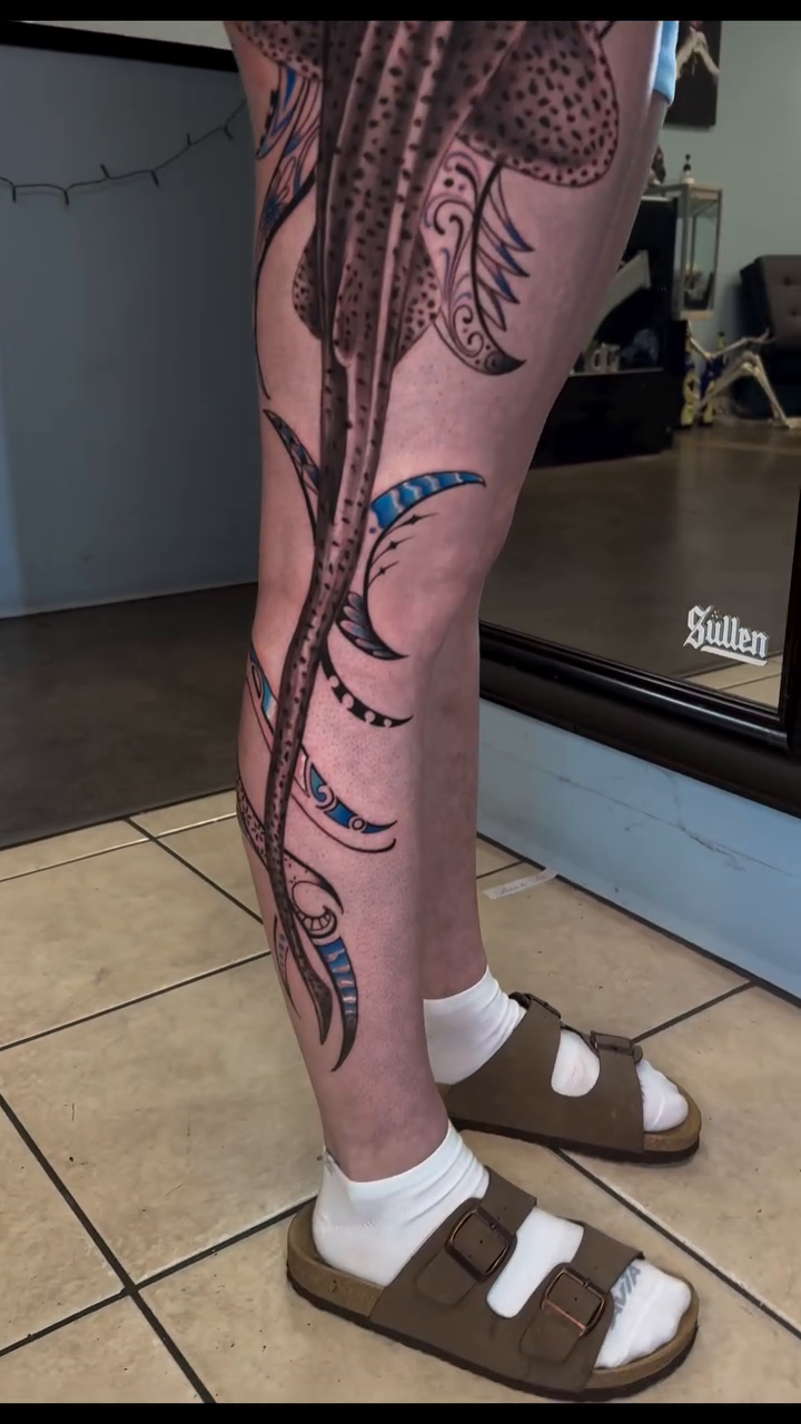 Tattoo by @stilow_ink — illustrative, black_and_grey