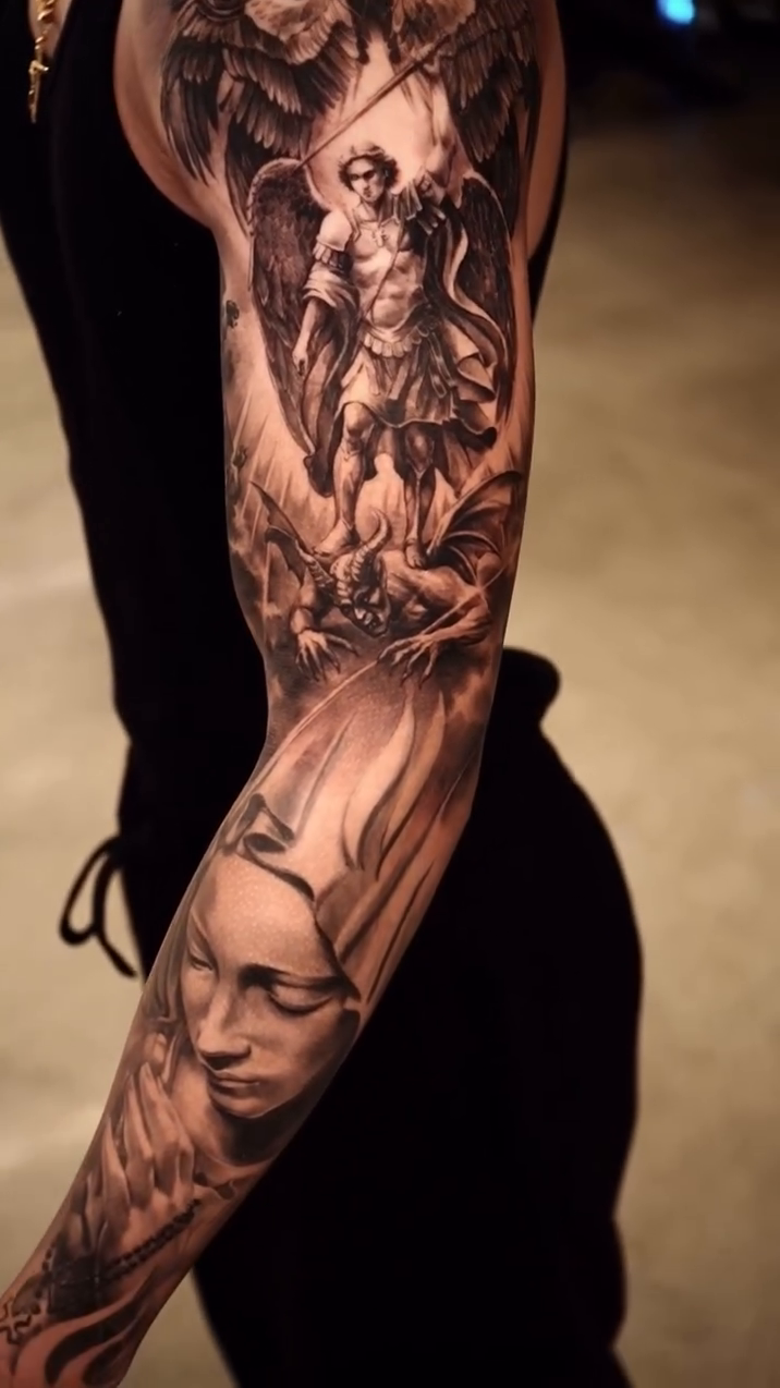 Tattoo by @power_pasha — realism, black_and_grey