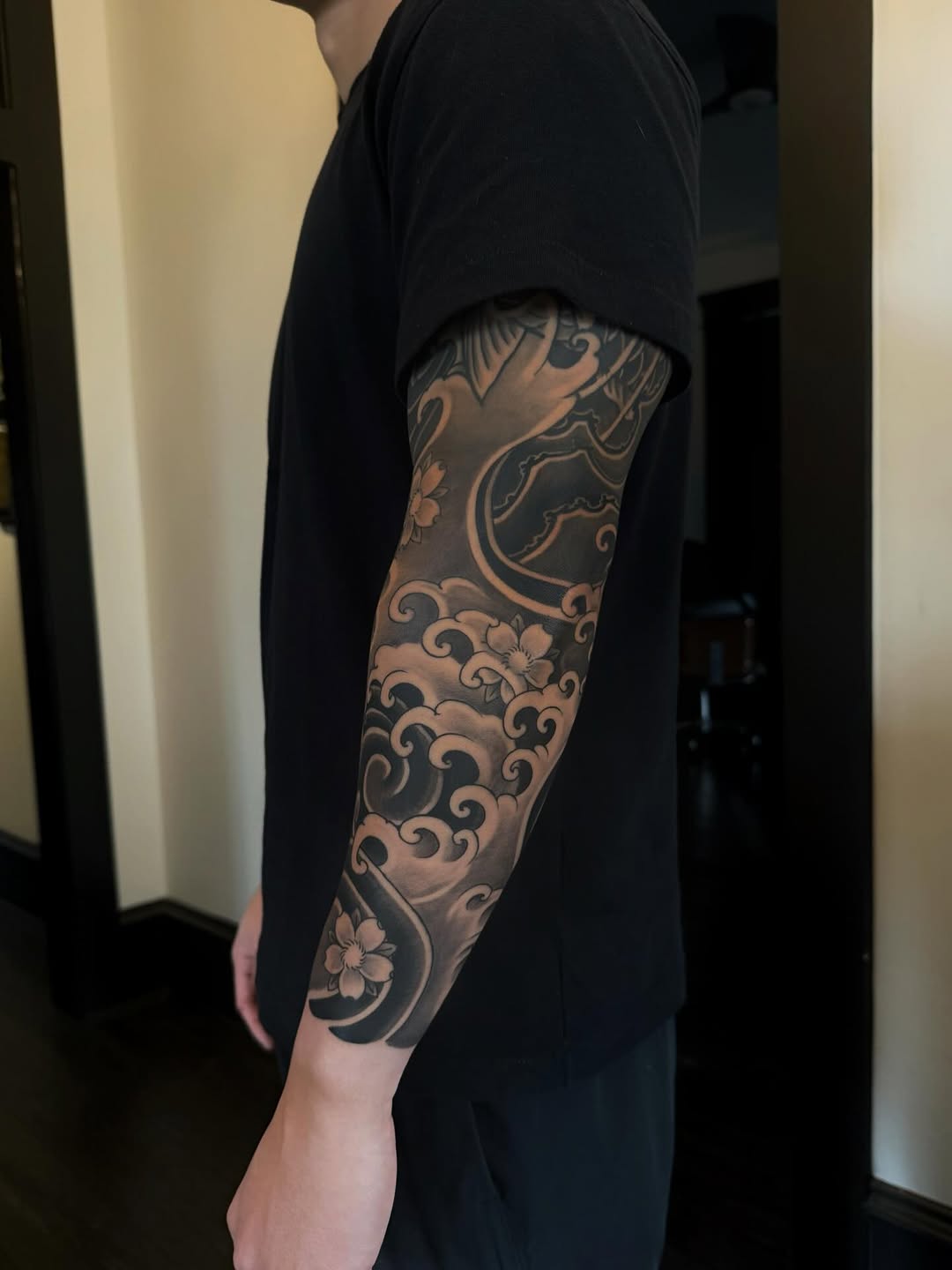 Tattoo by @horihan666 — japanese_irezumi, black_and_grey
