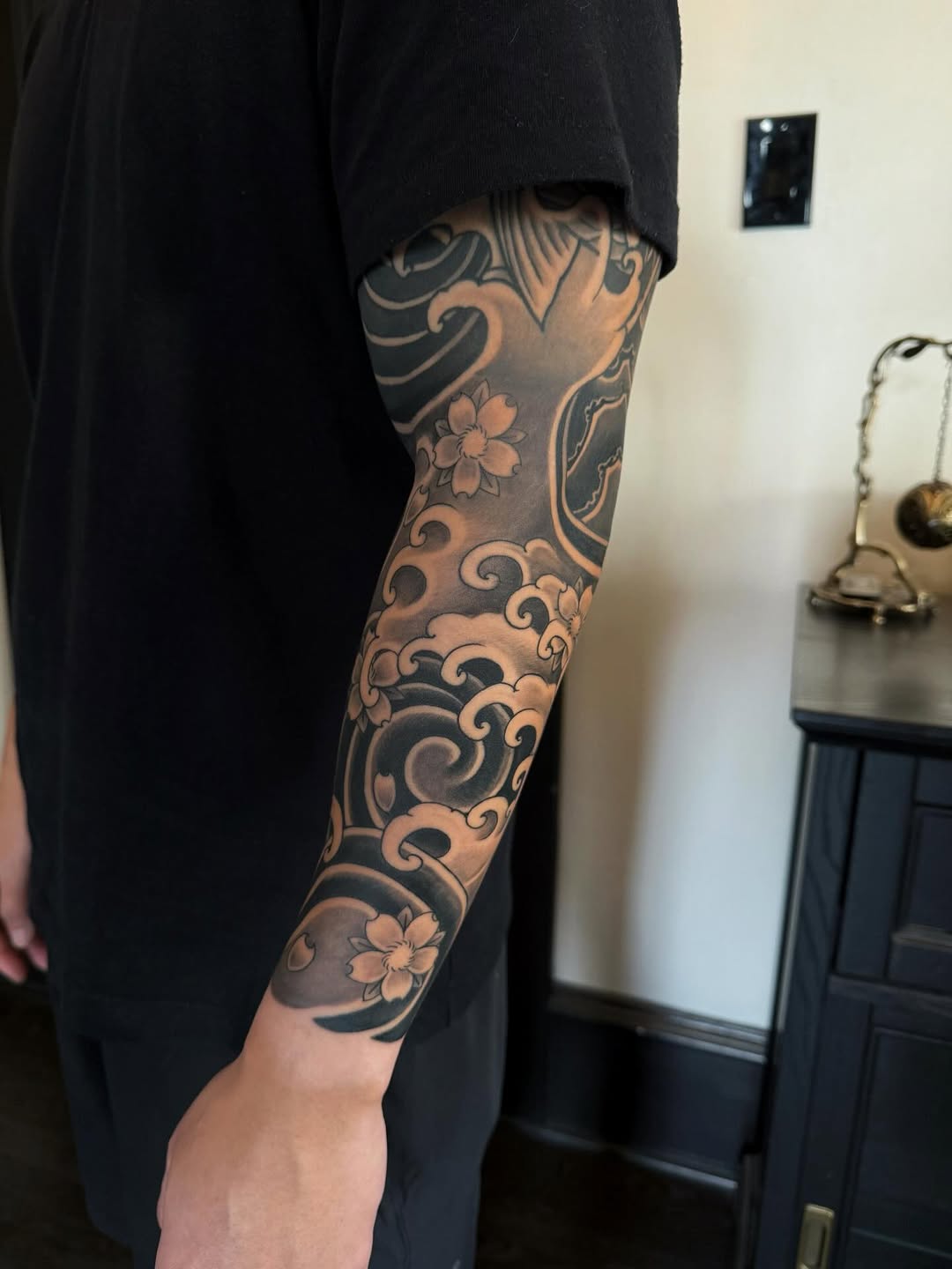 Tattoo by @horihan666 — japanese_irezumi, black_and_grey