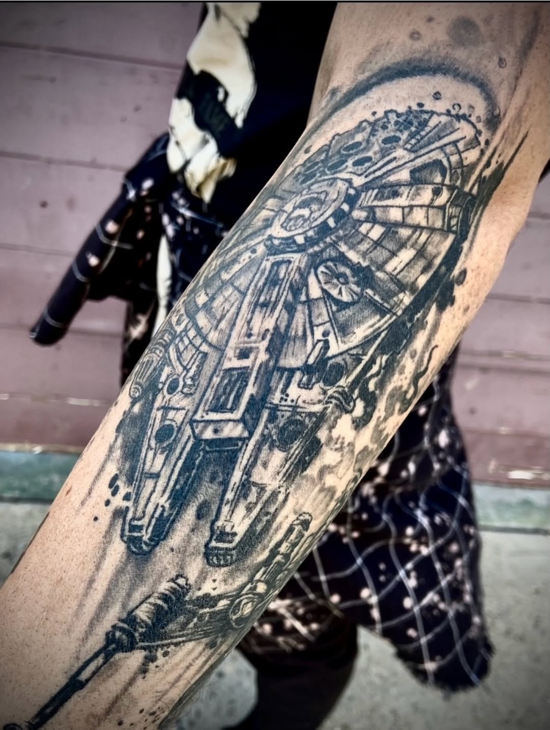 Tattoo by @culletonparamore — black_and_grey