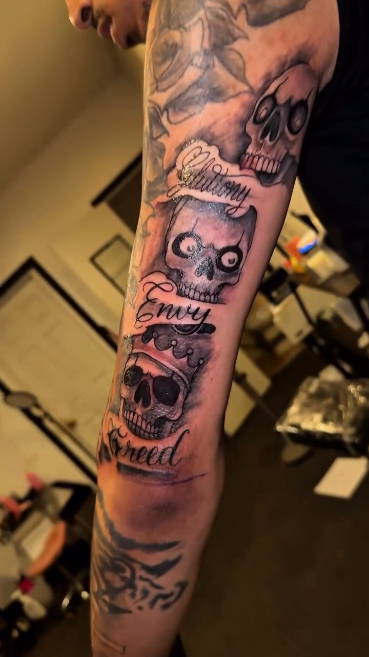 Tattoo by @2realink — black_and_grey, realism