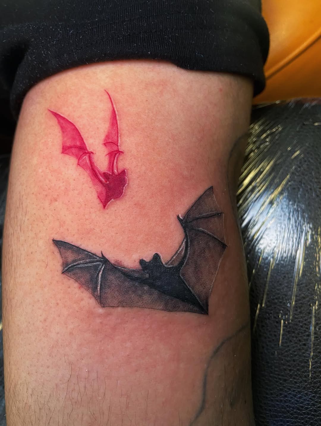 Tattoo by @tinyterrorink — black_and_grey, realism
