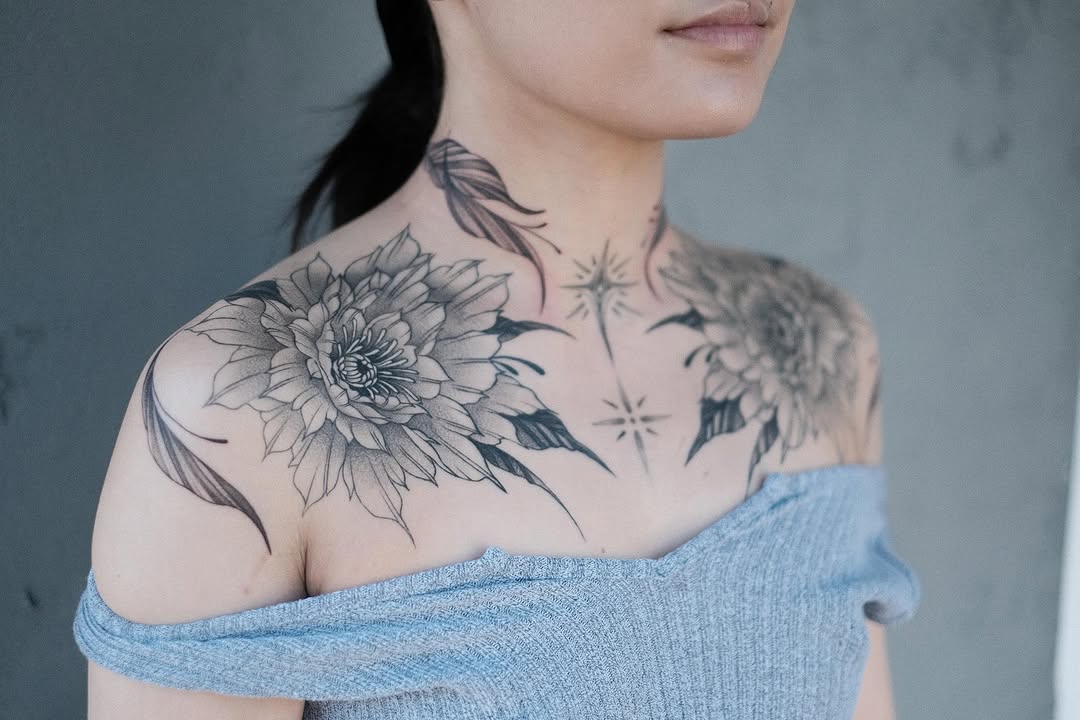 Tattoo by @izztheartist — black_and_grey, illustrative