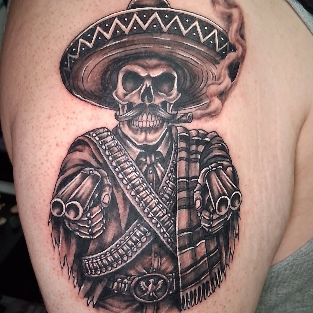 Tattoo by @tattoodaveatlivingcanvastattoo — black_and_grey, realism