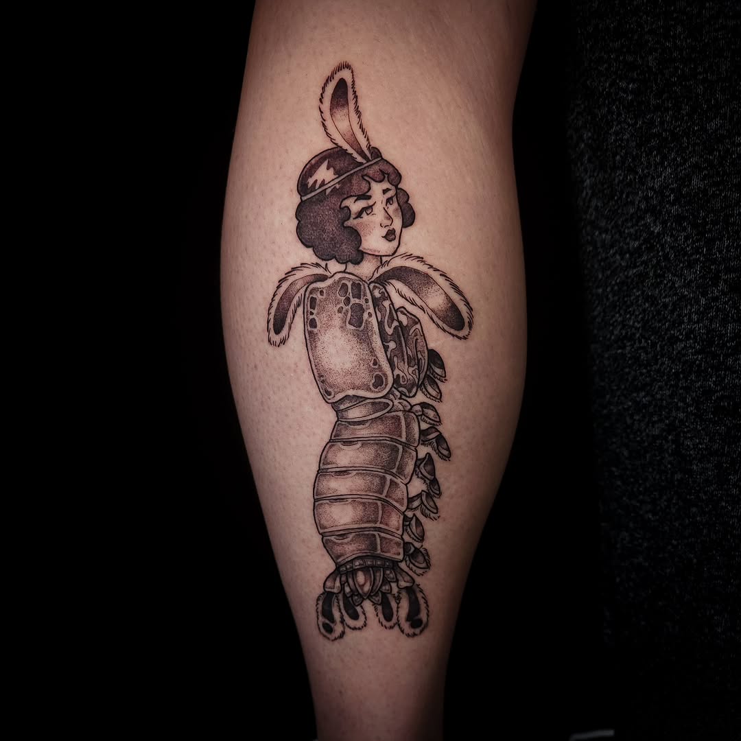 Tattoo by @ouchieink — black_and_grey